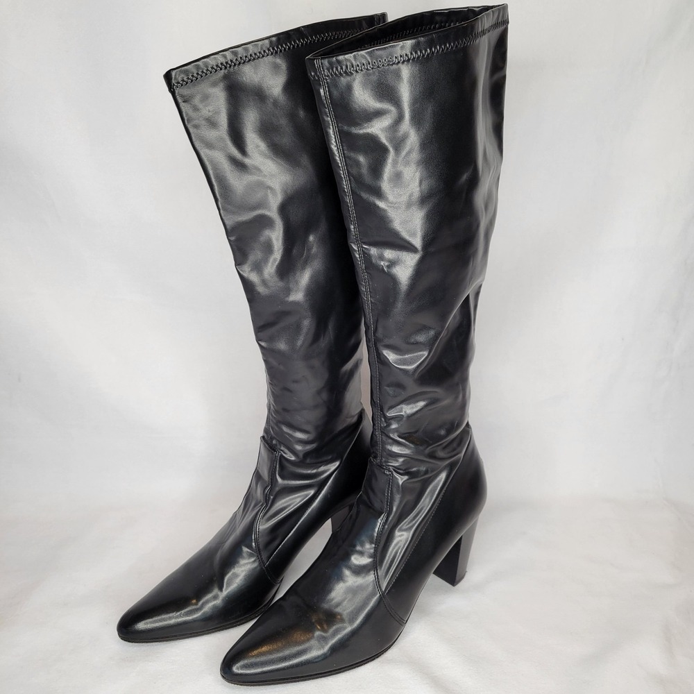 DONALD J PLINER Women's Tapas Boots Tall Knee High Black Western Sz 9.5